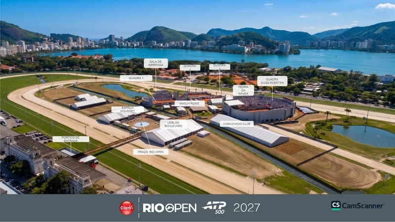 Rio Open anuncia expansão da estrutura e novo complexo no Jockey Club Brasileiro para a edição de 2027